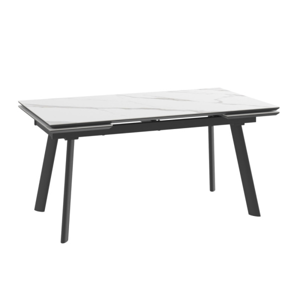 Стол MILANA FOUR-160, раздвижной 160(40+40)x90, CALAKATTA ST CER/ЧЕРНЫЙ